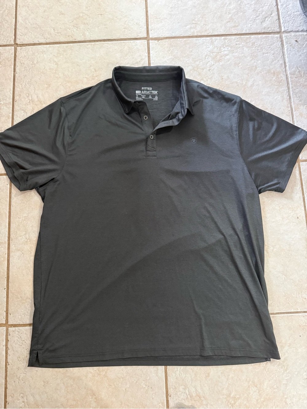 Ariat Fitted Men's Charcoal Polo